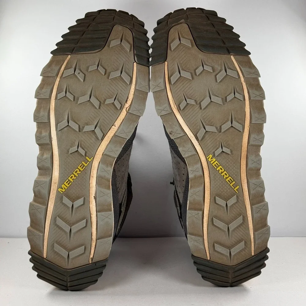 Merrell Wildwood Waterproof Mens Hiking Boots Grey Black J068029 Size 12